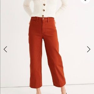 Madewell Slim Emmett Wide-Leg Crop Pants, Size 29